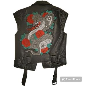 NWT vegan leather one of a kind vest